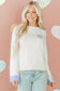 Light Pink Plaid Heart Embroidered Cuffed Drop Shoulder Crew Neck Sweater