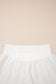 White Solid Color Ribbed Patchwork High Waist Athletic Shorts