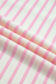 Pink Stripe Ruffled Short Sleeve Patchwork Blouse