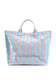 Blackish Green Glossy Striped Vinyl Large Tote Bag