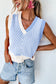 Black Contrast Chevron Knit V Neck Sweater Vest