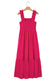 Red Plaid Square Neck Fit-and-flared Vacation Sundress
