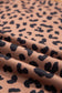 Khaki Leopard Striped Patchwork Plus Size Loose Sweatshirt