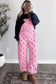 Jet Stream Polka Dot Print Bib Pocket Denim Barrel Overalls Jumpsuit
