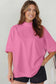 Sachet Pink Solid Color High Neck Oversize Tee
