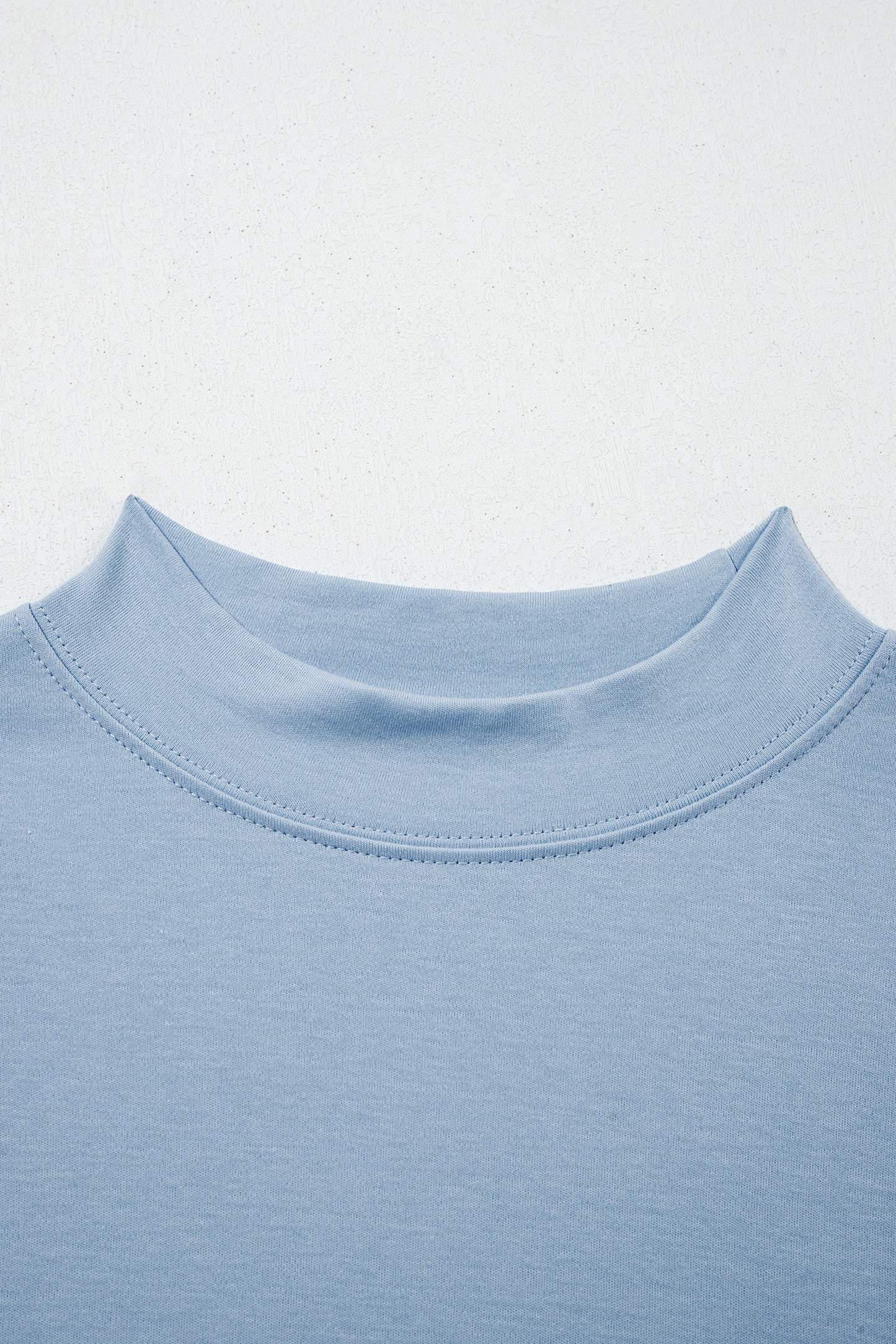 Sachet Pink Solid Color High Neck Oversize Tee
