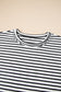 Black Stripe Floral Puff Sleeve Patchwork Round Neck Loose Top