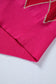 Rose Red Glitter Rhombus Pattern Knit Womens Casual Sweater