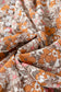 Orange Bohemian Floral Puff Sleeve Full Button Shirt