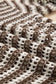 Brown Stripe Eyelet Hollow-out Contrast Collared Pullover Chic Sweater