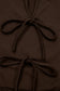 Blue Sapphire Plus Size Solid Color Bow Tie Peplum Tank Top