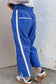 Bright Green Contrast Striped Smocked Waist Drawstring Cropped Casual Pants