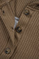 Khaki Camouflage Print Waffle Knit Patchwork Half Zip Plus Size Hoodie