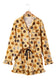 Orange Long Sleeve Ruffle Pumpkin Face Print Two Piece Lounge Set