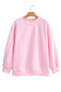 Brown Colorblock Polka Dot Contrast Trim Oversized Sweatshirt
