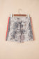 Khaki Varsity Striped Accent Camo Shorts