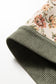 Sage Green Ribbed Retro Floral Patchwork Shirt Style Jacket