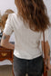 White Scalloped Lace Trim Jacquard Textured T Shirt