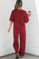 Sky Blue Drop Shoulder Boxy Tee and Barrel Pants Set