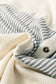 Cinnamon Waffle Printed Patchwork Drawstring Hooded Long Sleeve Top