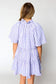 Lavendula Plaid Ruffle Wide Short Sleeve Babydoll Mini Dress