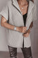 Jet Stream Solid Color Short Sleeve Zipper Knit High Neck Sweater