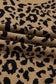 Light French Beige Ribbed Trim Round Neck Leopard Drop Shoulder Sweater