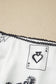 White Western Print Satin Long Skirt
