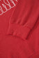 Fiery Red Twist Ribbed MERRY Letter Graphic Plus Size Pullover
