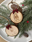 Custom Kids Drawing Ornament on Wood Round