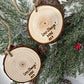 Custom Kids Drawing Ornament on Wood Round