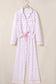 Sky Blue Bow Print Long Sleeve Shirt and Pants Soft Pajama Set