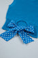 Myosotis Slim Knit Polka Dot Knot Back Cropped Sweater Tank