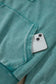 Ashleigh Blue Half Zip Kangaroo Pocket Mineral Wash Baggy Hoodie