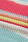 Green Stripe Color Block Hollow Out Knit Short Sleeve Sweater