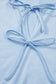 Blue Sapphire Plus Size Solid Color Bow Tie Peplum Tank Top