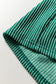 Evergreen Twisted Ribbed Tiered Ruffles Long Sleeve Pullover Top