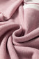 Light Pink Contrast Color Trim Knit Drop Shoulder Loose Top