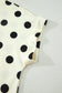 Beige Polka Dot Print High Neck Dolman Top