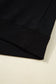 Black Chenille Game Day Graphic Drop Shoulder Sweatshirt