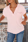 Light Pink Collared V Neck Ribbed Tee
