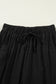 Jungle Green Drawstring Elastic Waist Patch Pocket Barrel Leg Casual Pants