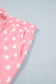 Sky Blue Polka Dot Oversized Top Drawstring Short Set