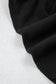 Black Solid Color Oversize Slit Sweatshirt Ribbed Leggings 2pcs Set