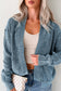 Dark Brown Mineral Wash Exposed Seam Patchwork Knit Open Sweater Cardigan