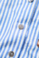 Sky Blue Striped Leopard Print Patchwork Button Up Womens Shirt
