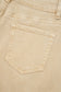 Apricot Solid Color Seamed Center Wide Leg Cropped Jeans