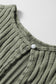 Dark Grey Ribbed Keyhole Short Sleeve Wide Leg Jumpsuit