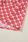Orange Geometric Floral Print Color Block Trim Button Front Ruffle Hem Dress