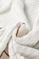 White Mix Texture Patchwork Contrast Stitch Mock Neck Sweater